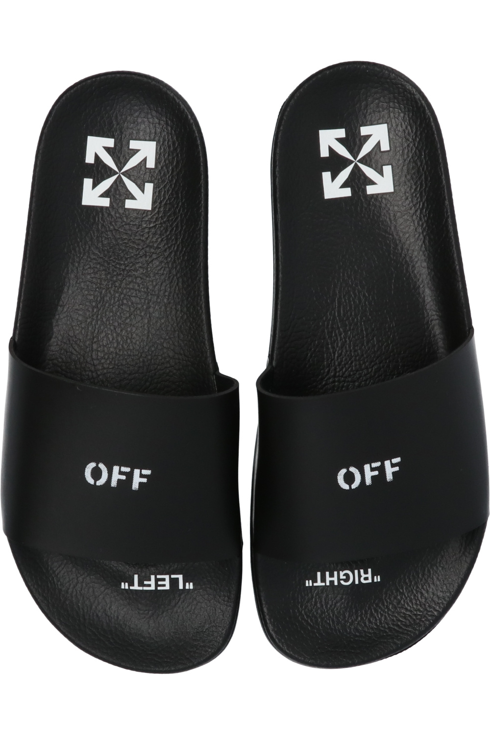 Black off shop white slides